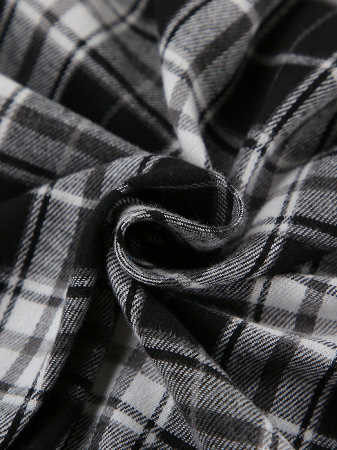 Black Oversized Plaid Button Up Shirt