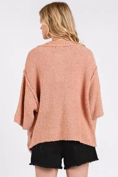 Sweaters Trendsi Knit Sweater Women's Casual Everyday Top Side Slit Drop Shoulder Soft
