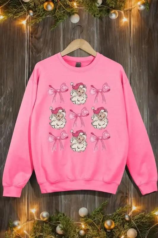 Pink Christmas Fleece Sweatshirt | Color Bear