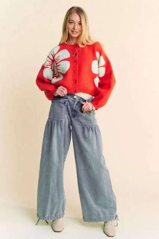 Sweaters Trendsi Flower Cardigan Women's Fall Layering Knit Top Soft & Stylish
