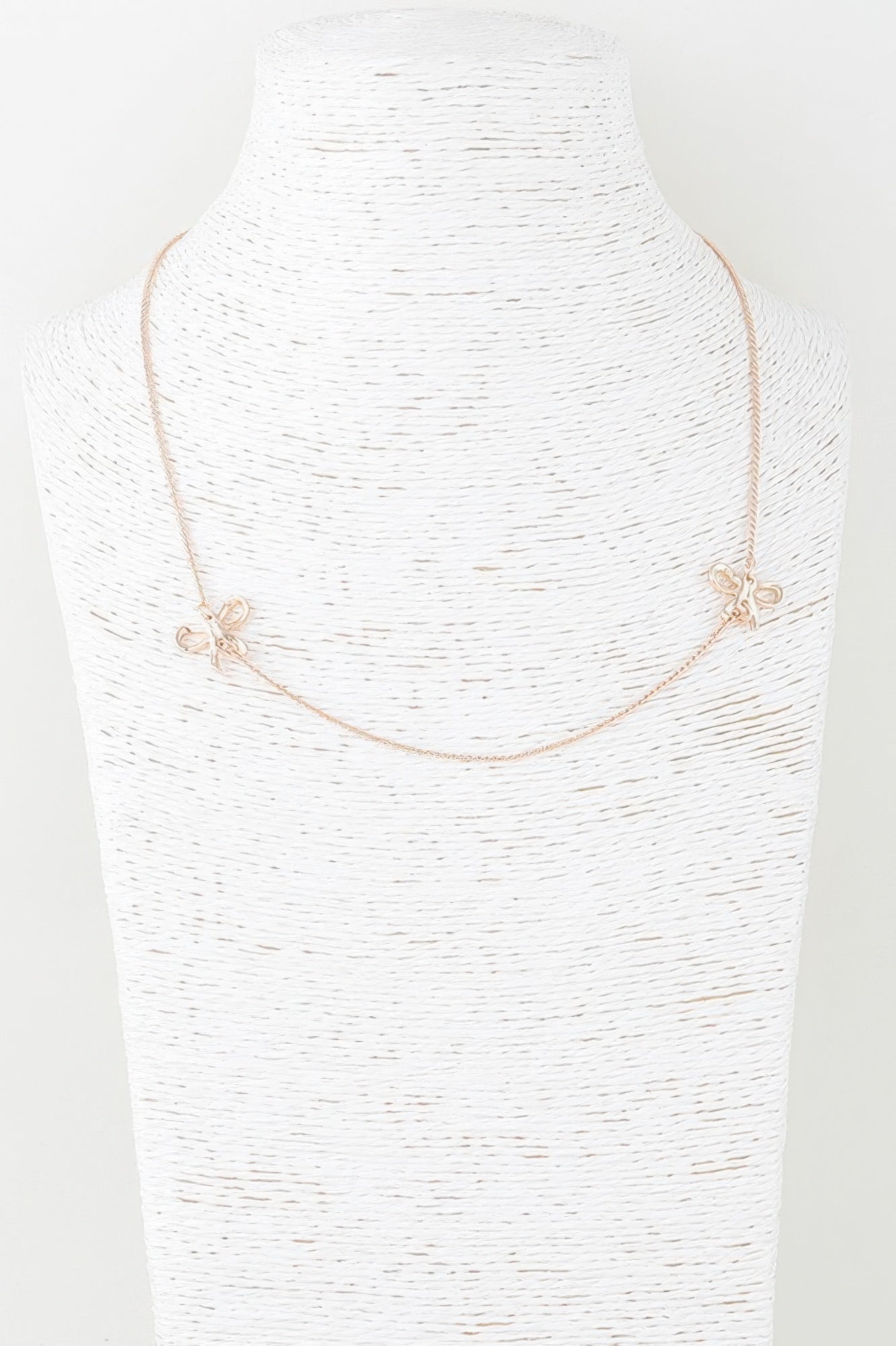 Double Ribbon Chain Necklace