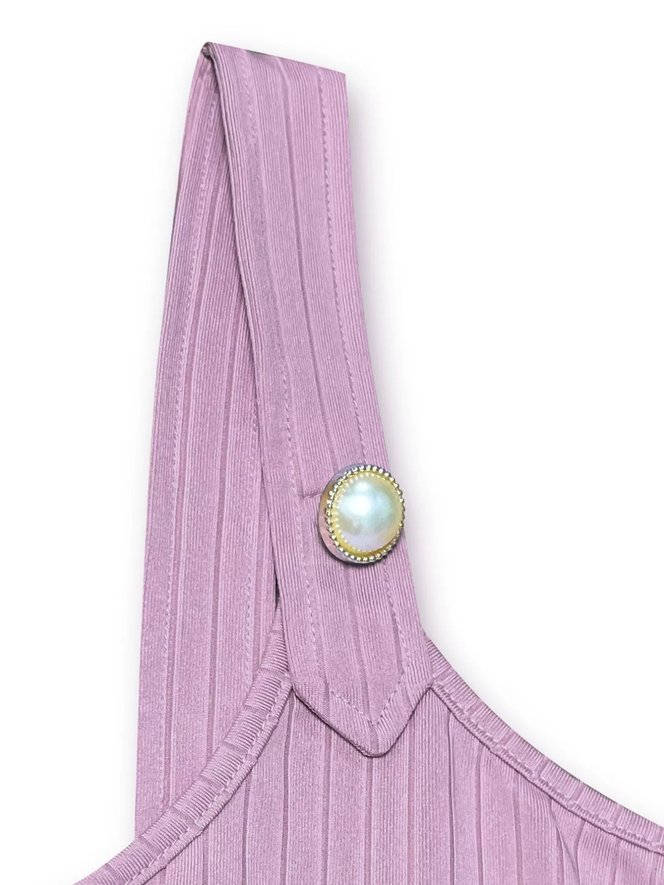 Pearl Detail Scoop Neck Tank Top