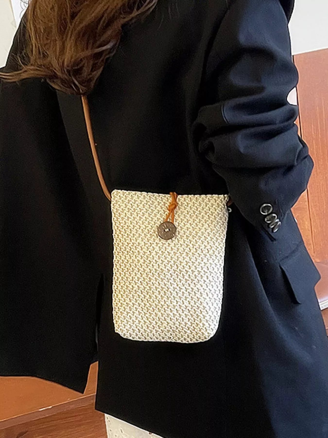 Woven Texture Womens Crossbody Bag