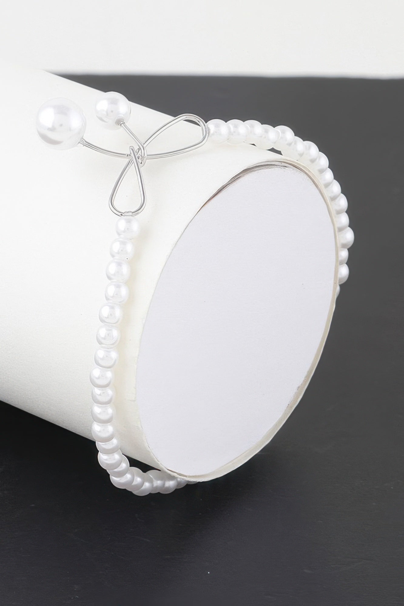 Faux Pearl Bow Bracelet