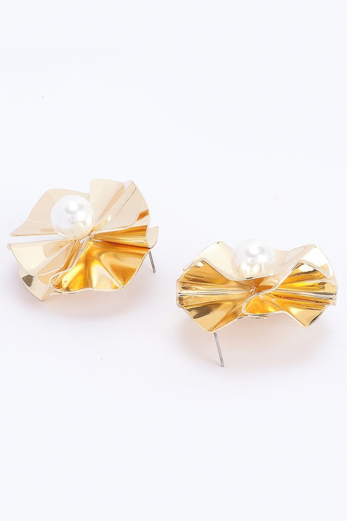 Faux Pearl Metal Earring