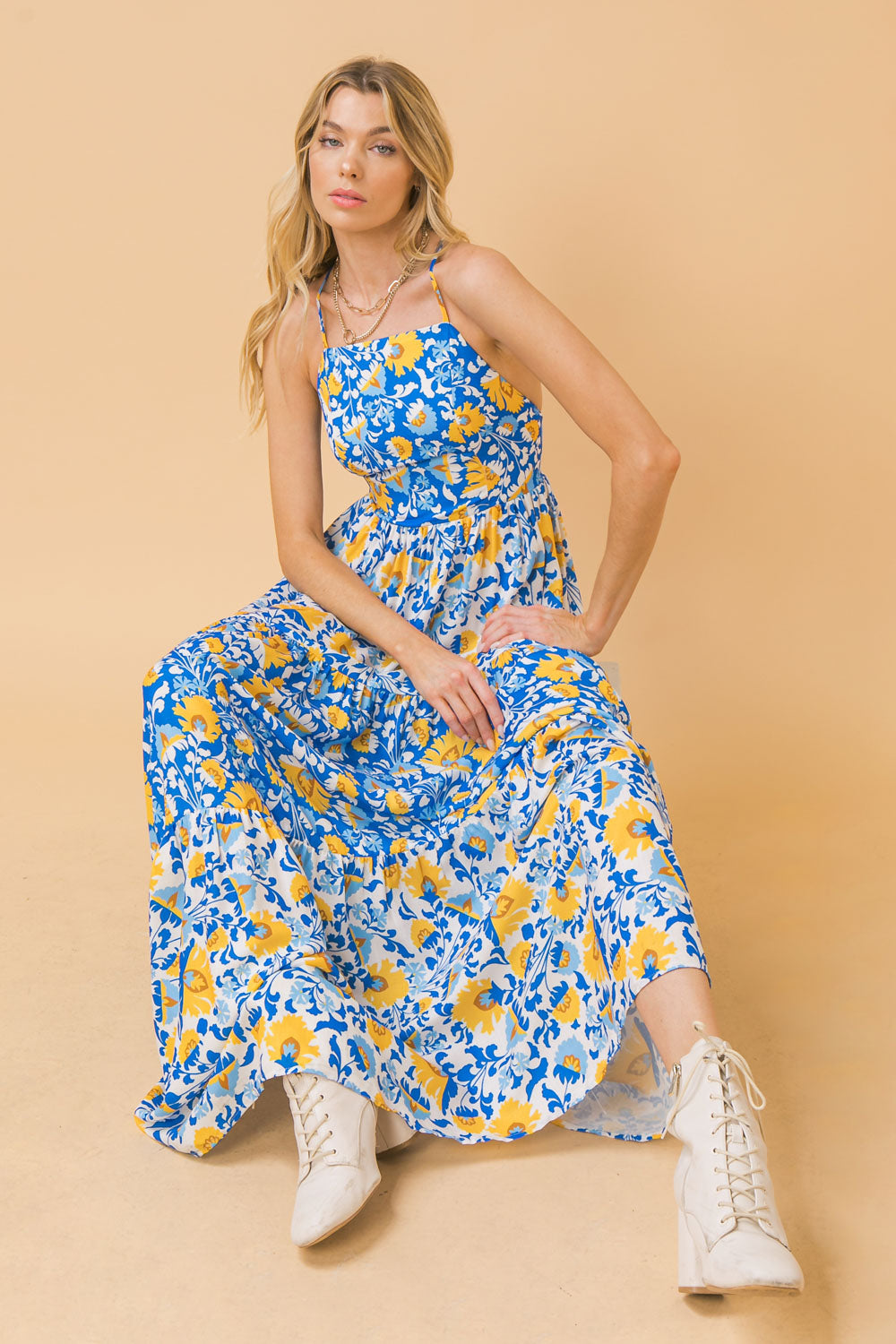 BRING THE SWEETNESS WOVEN MAXI DRESS