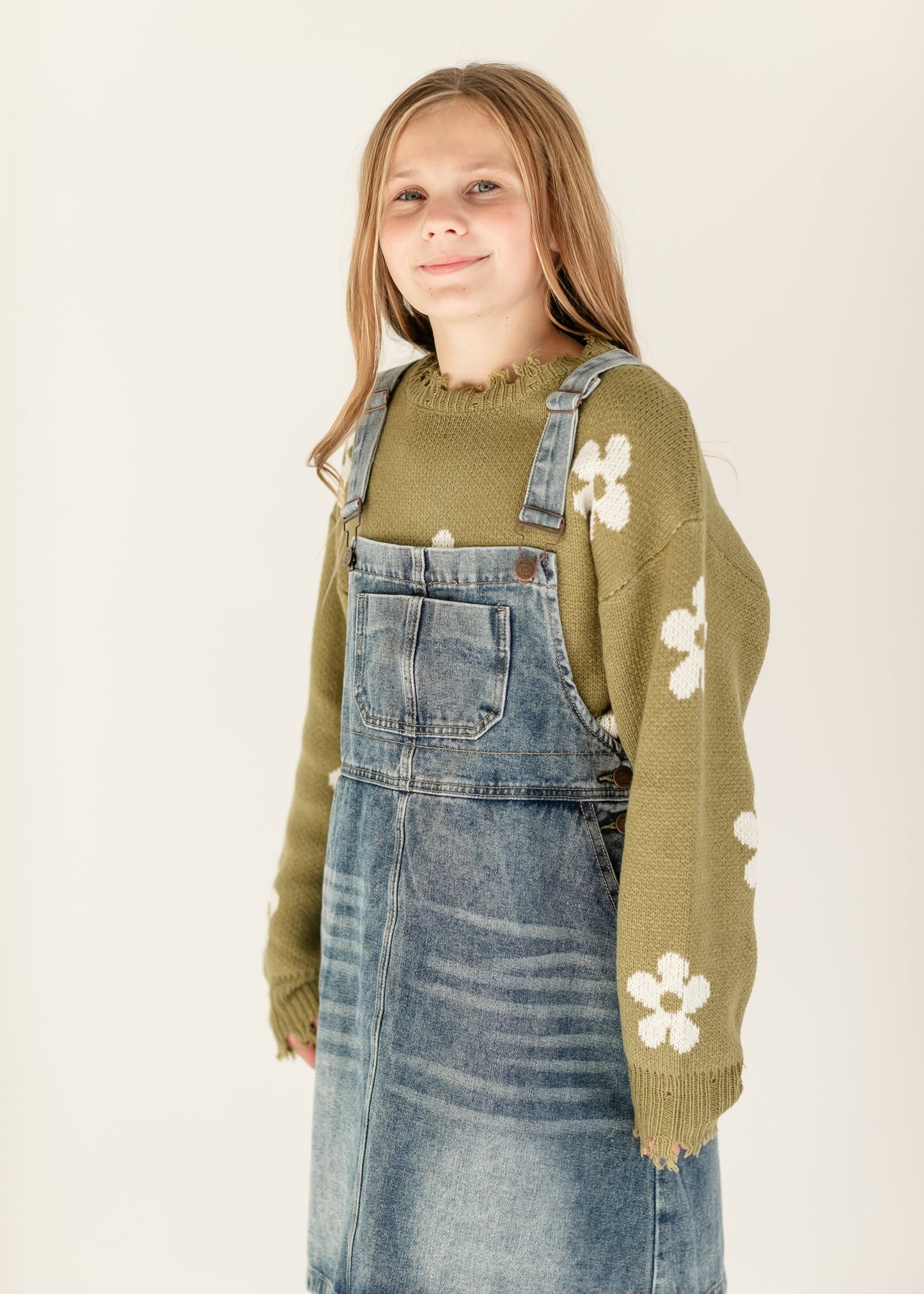 Girl's Blakely Denim Overall Dress