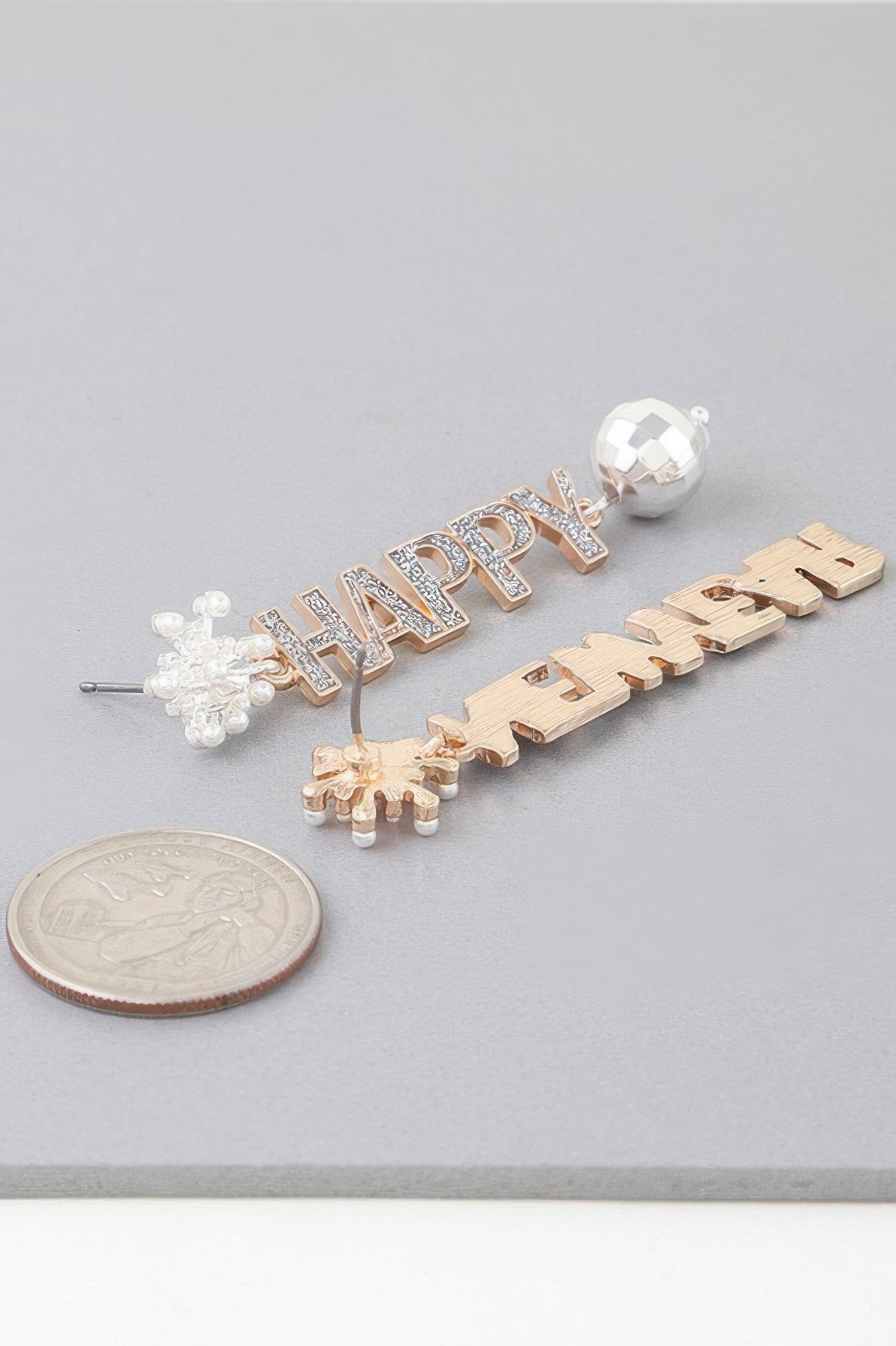 Happy New Year Drop Earrings