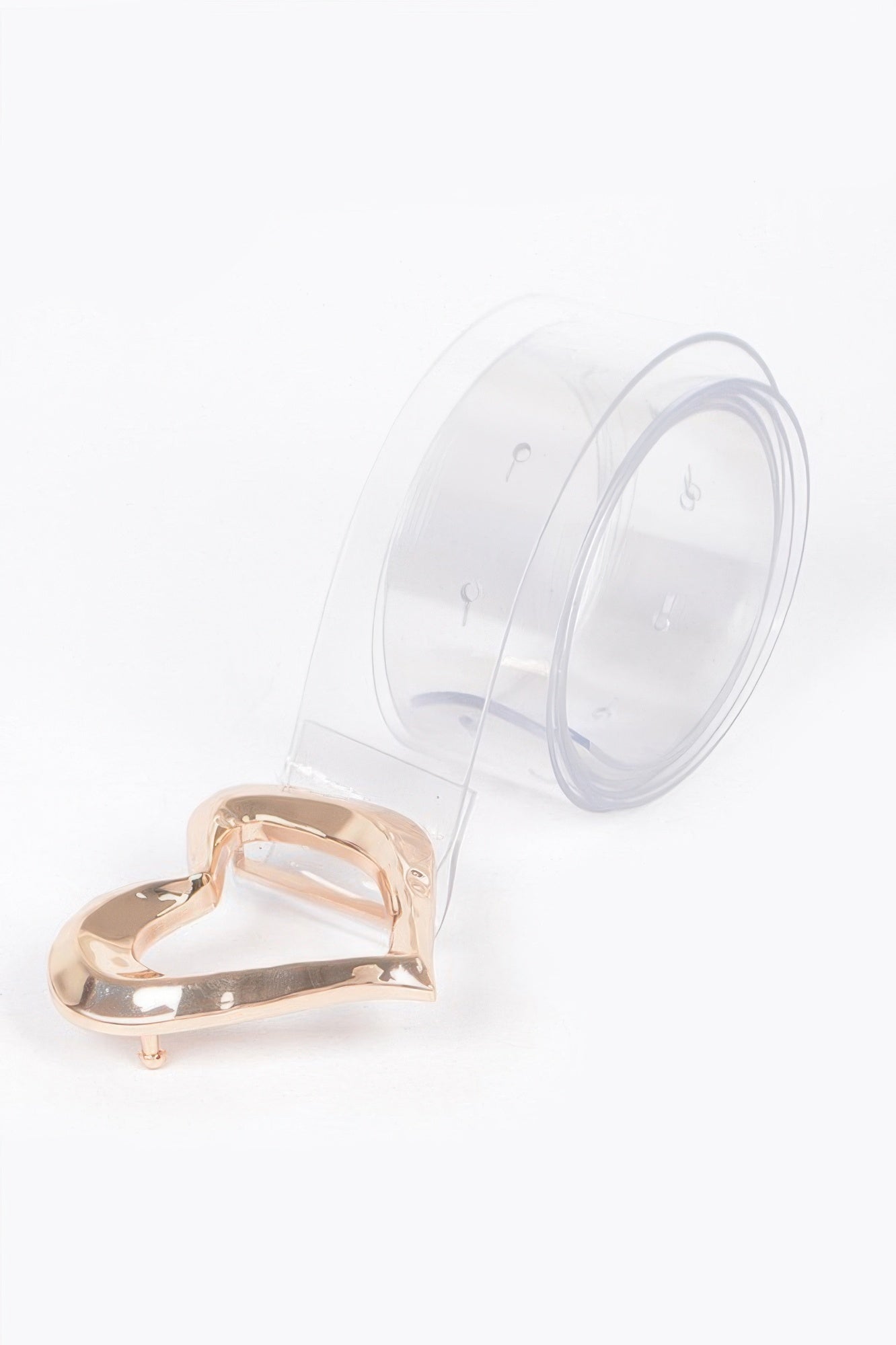 Heart Shape Metal Buckle Plus Size Clear Belt