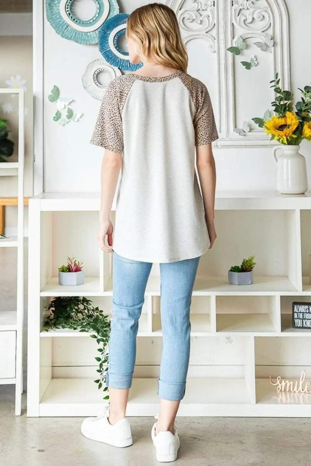 Accessories Trendsi usa - Untamed Elegance: Heimish Animal Print Half-Button Top