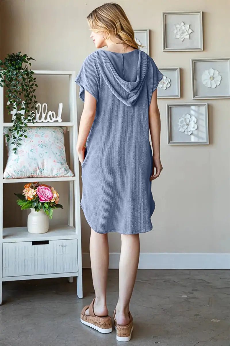 Dresses Trendsi Ribbed Dress Women's Casual Mini Dress USA Ship - Soft & Comfy