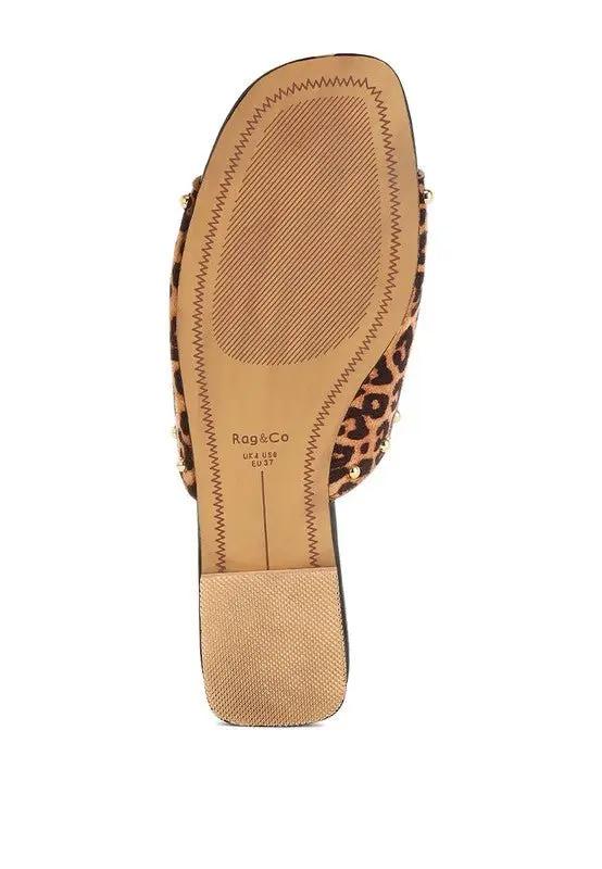 Shoes Rag Company Hilsa Leopard Print Slip-On Flats - Stylish Comfort Footwear for Women