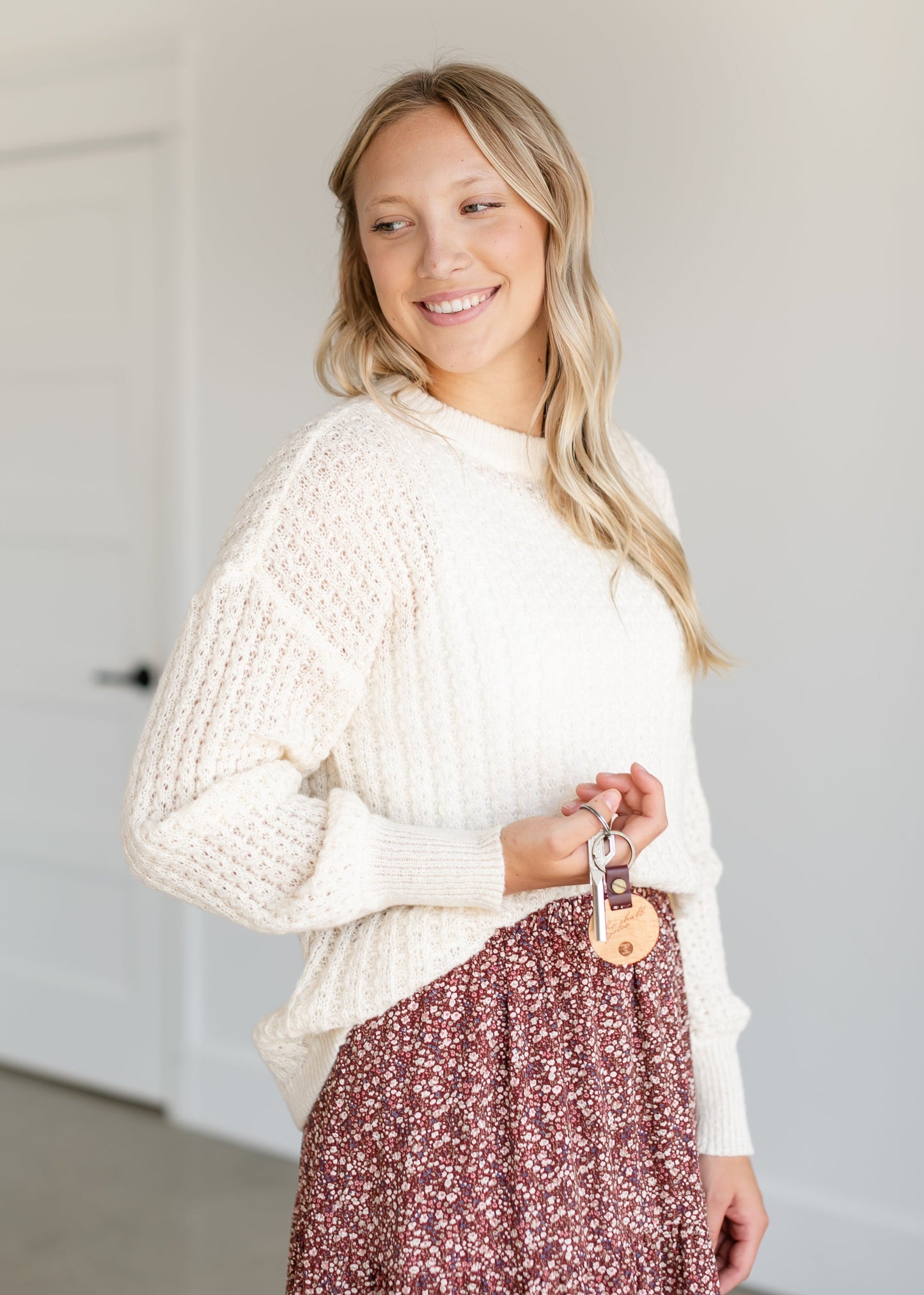 Inherit Rejoice Wood Keychain