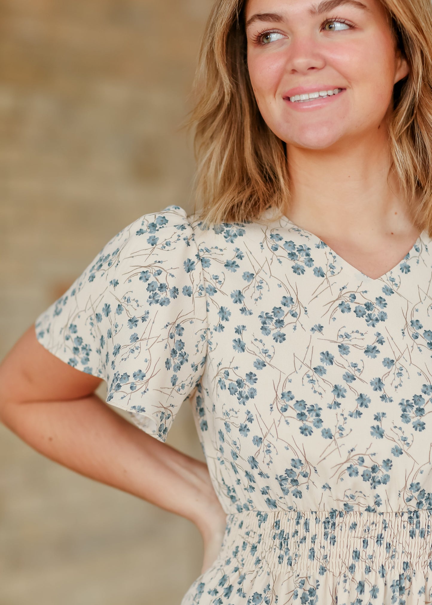 Isabella V-Neck Floral Maxi Dress