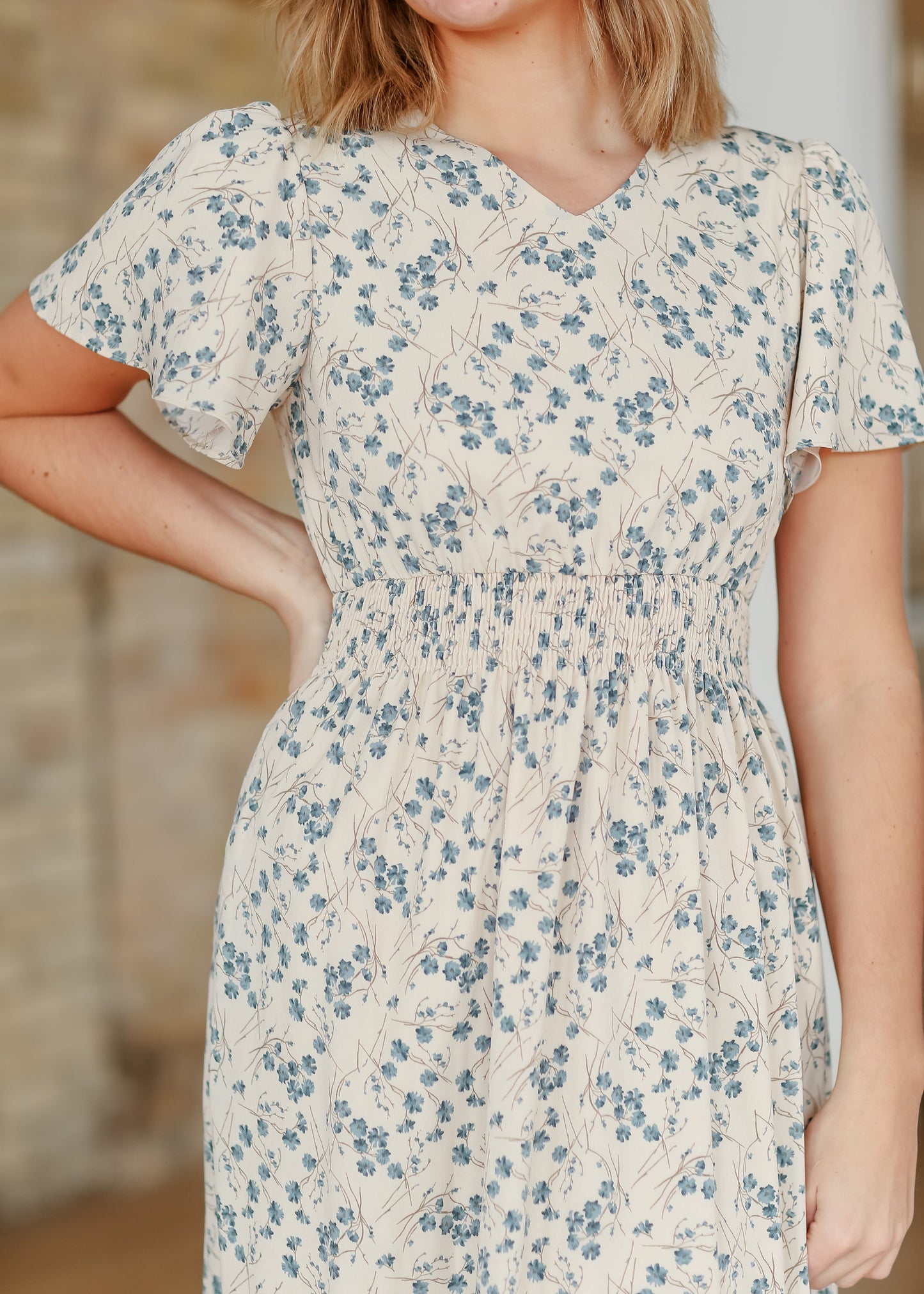 Isabella V-Neck Floral Maxi Dress