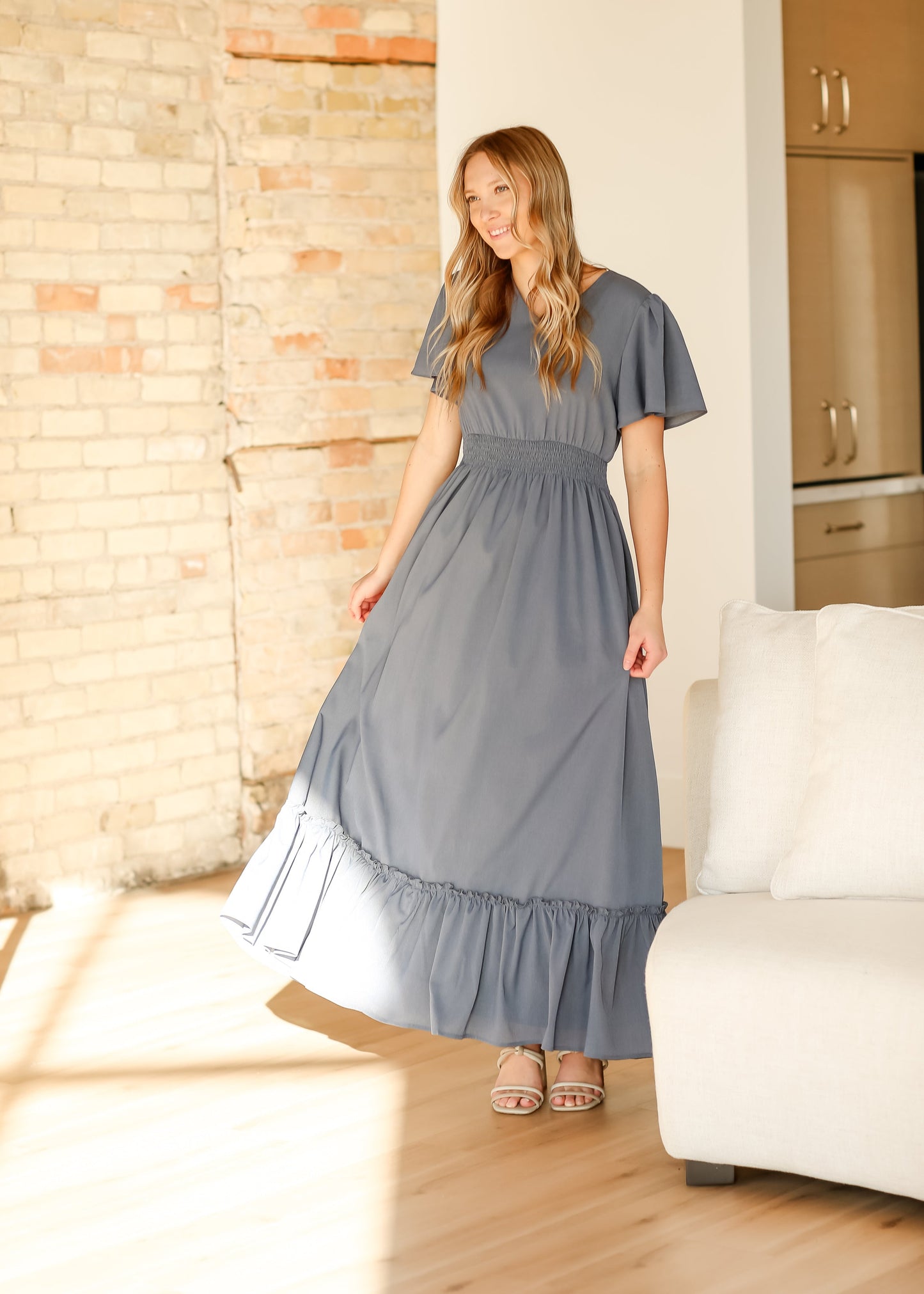 Isabella V-Neck Maxi Dress