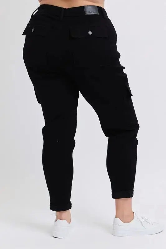 Women's Plus Size Joggers Plus Size Women's Joggers - High Waist Cargo - Comfy Cuffed