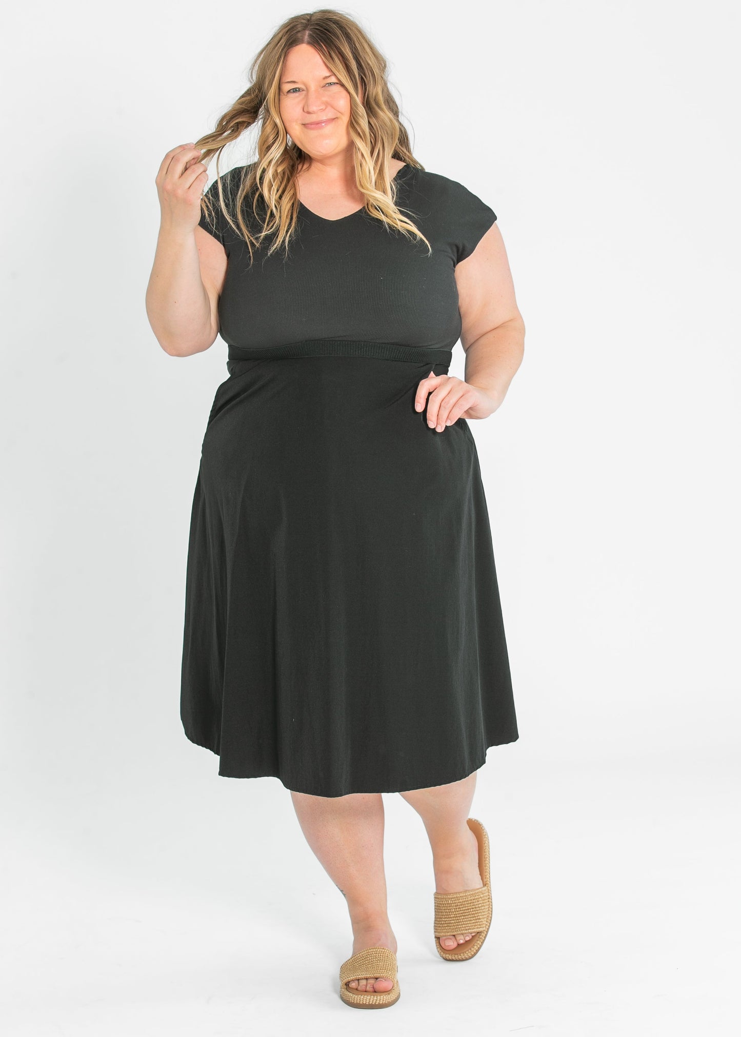 Kate Cap Sleeve Midi Dress