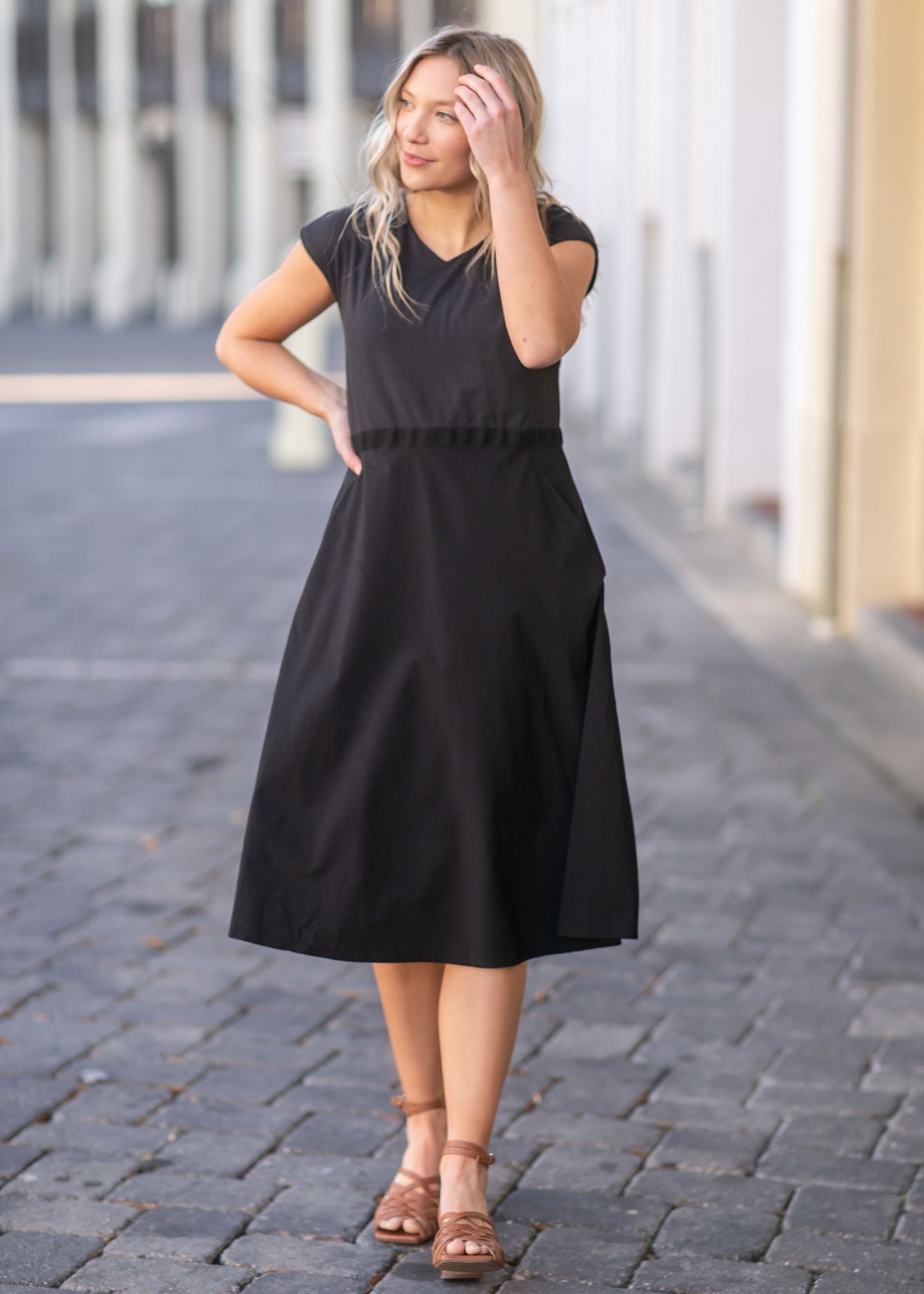 Kate Cap Sleeve Midi Dress