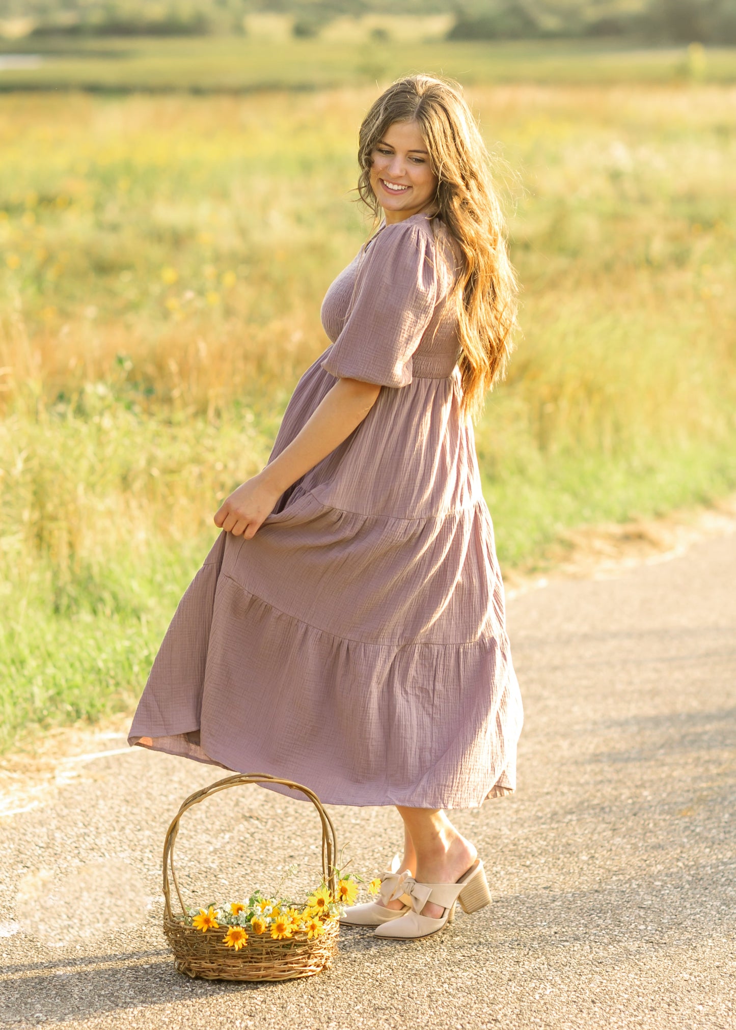 Kayleen Gauze Maxi Dress