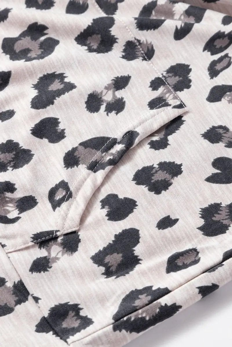 Love Salve Leopard Lounge Set Women's Hoodie & Pants