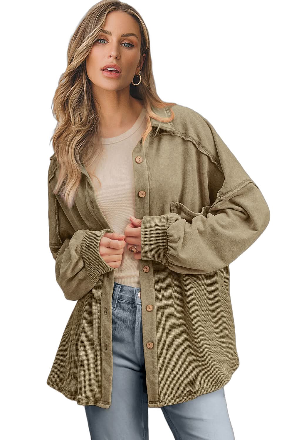 Sweaters Love Salve Moss green oversized shacket