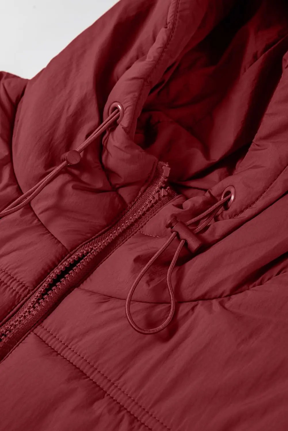 Outerwear/Vests Love Salve Clay hooded puffer vest with pockets