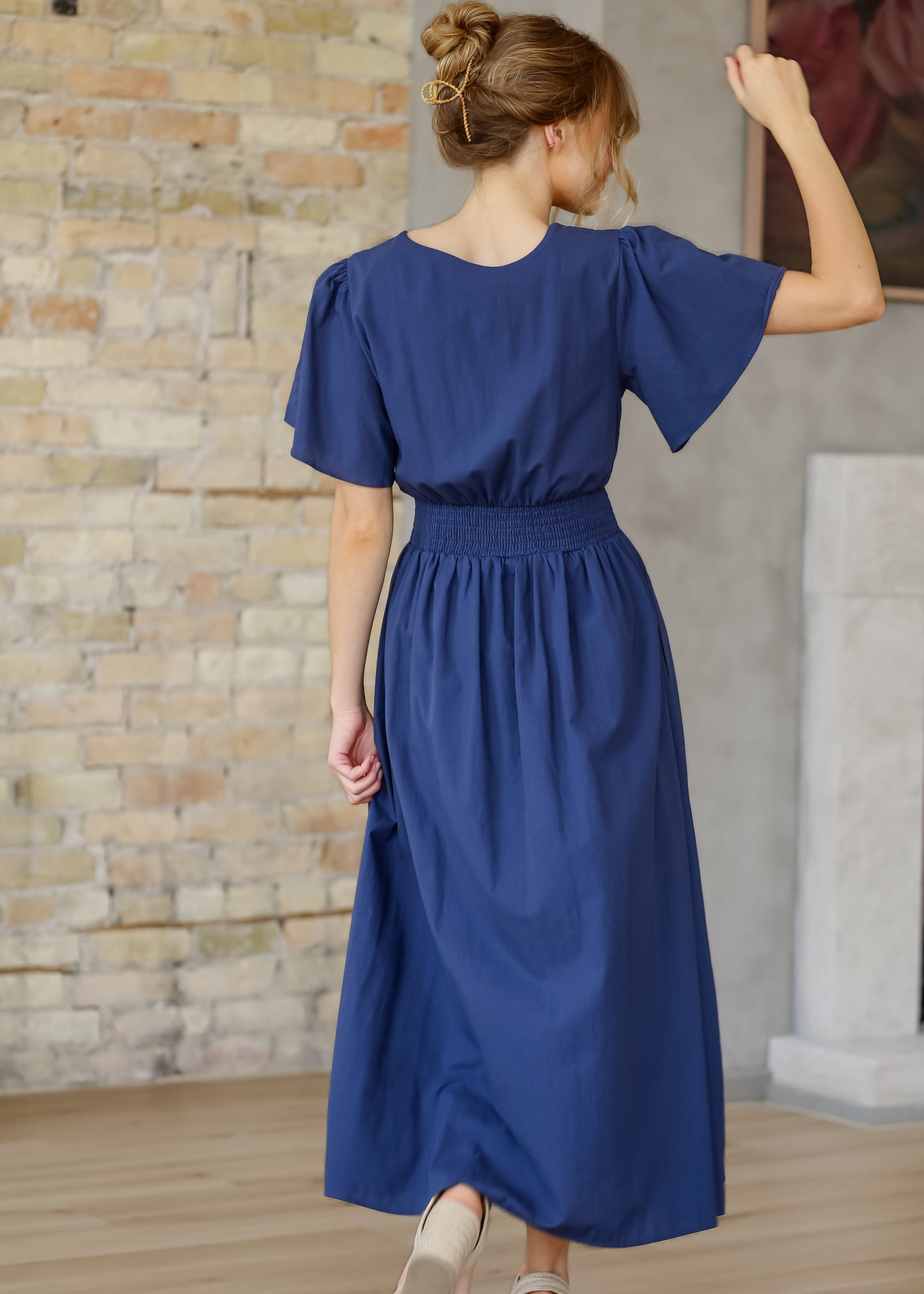Montie Flutter Sleeve Maxi Dress