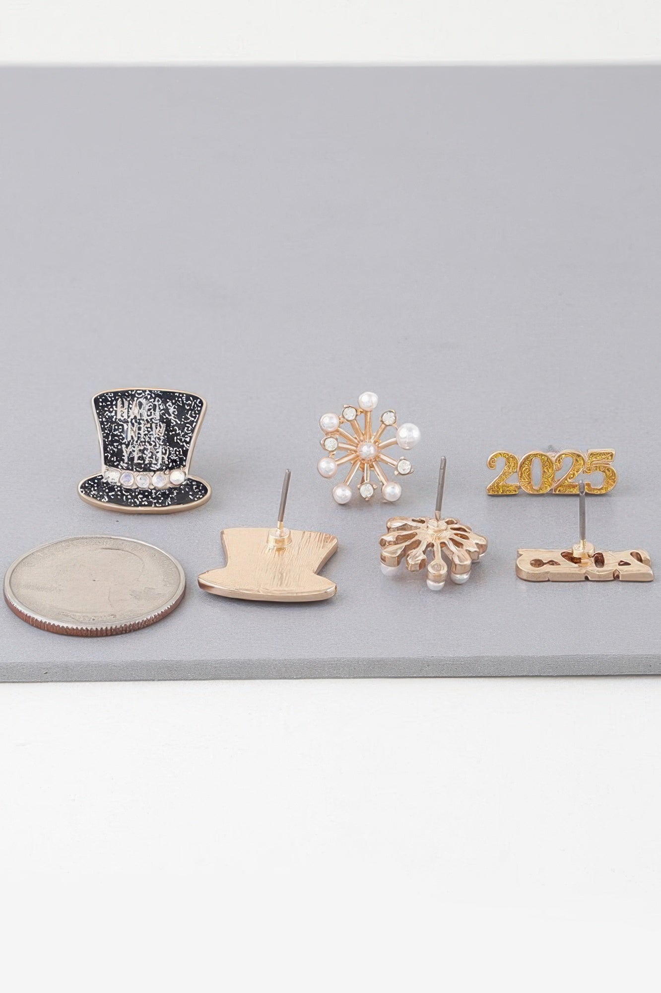 Multi 2025 New Year Earrings Set