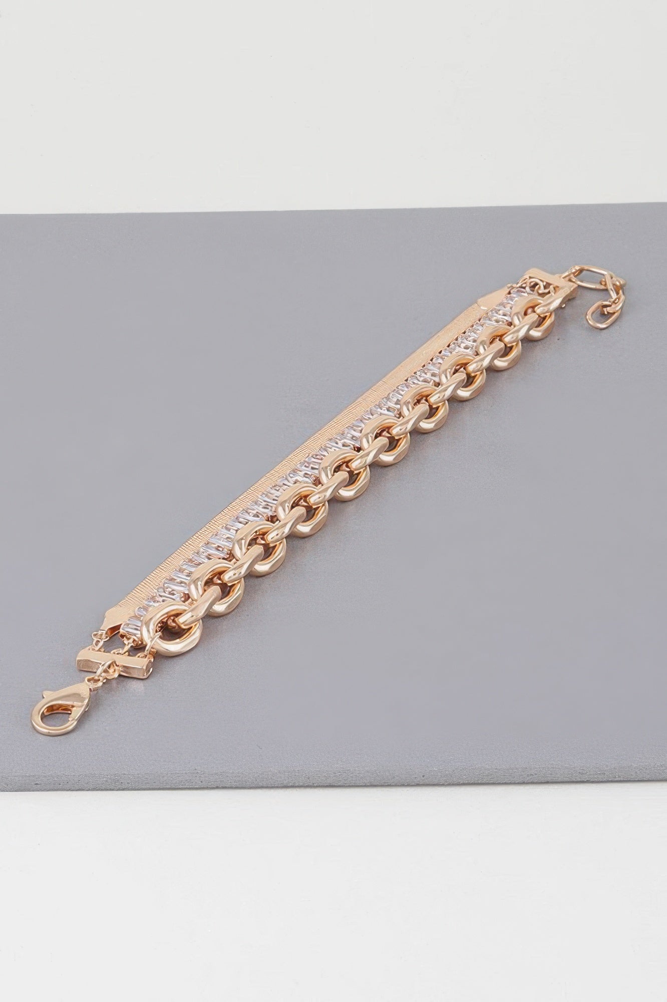 Multi Crystal Chain Bracelet