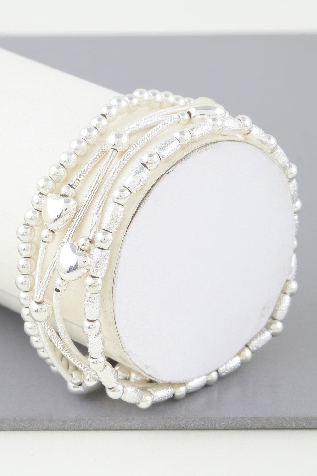 Multi Heart Coil Beaded Bracelet
