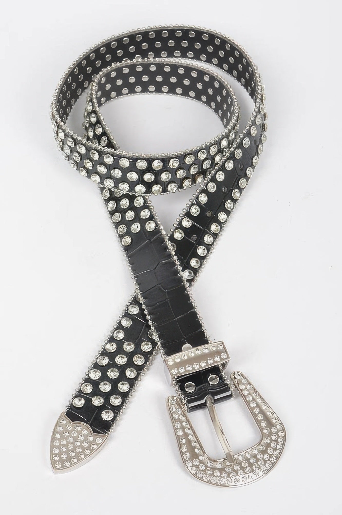 Multi Metal Stone Studded Plus Size Belt