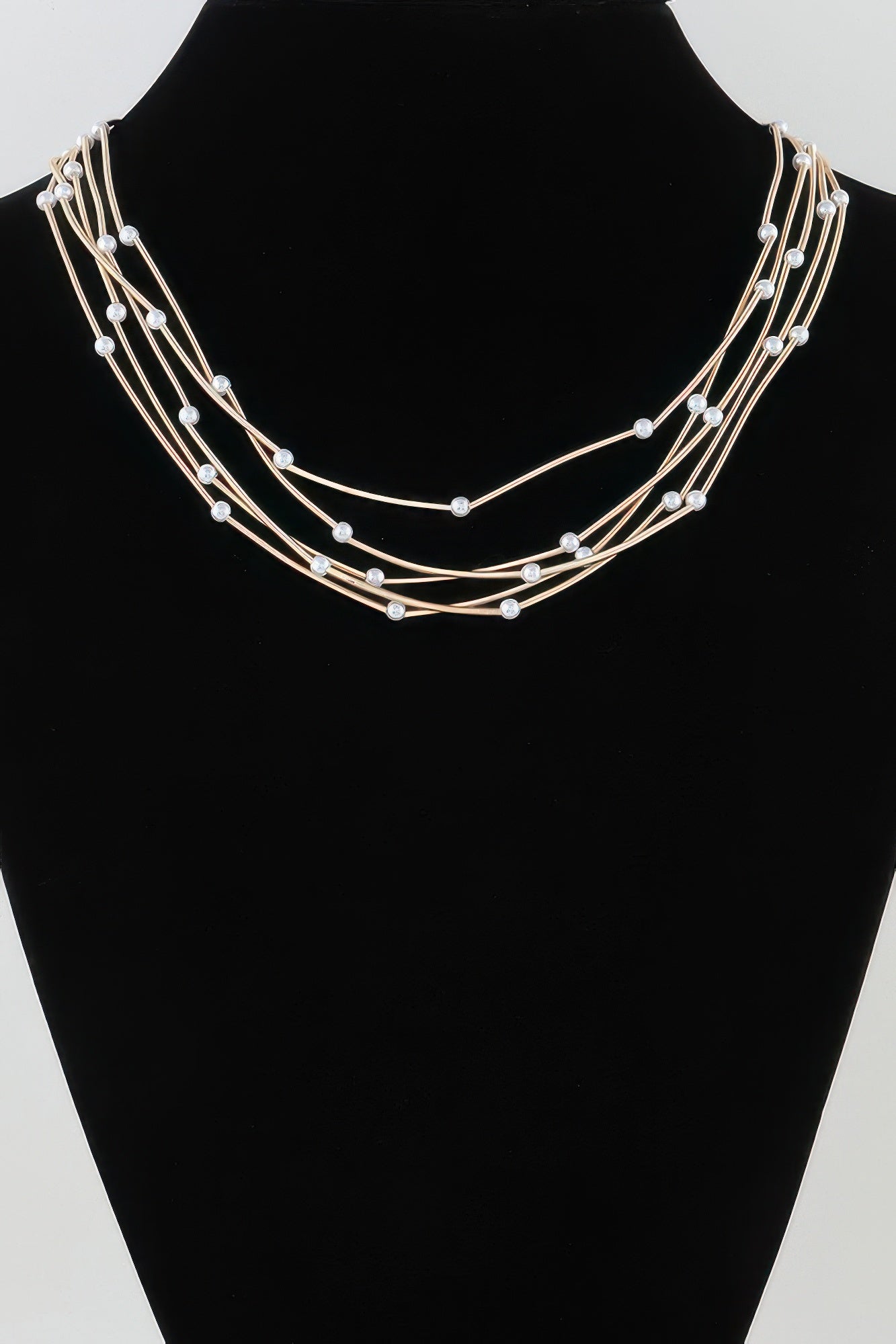 Multi Pillar Beaded Necklace