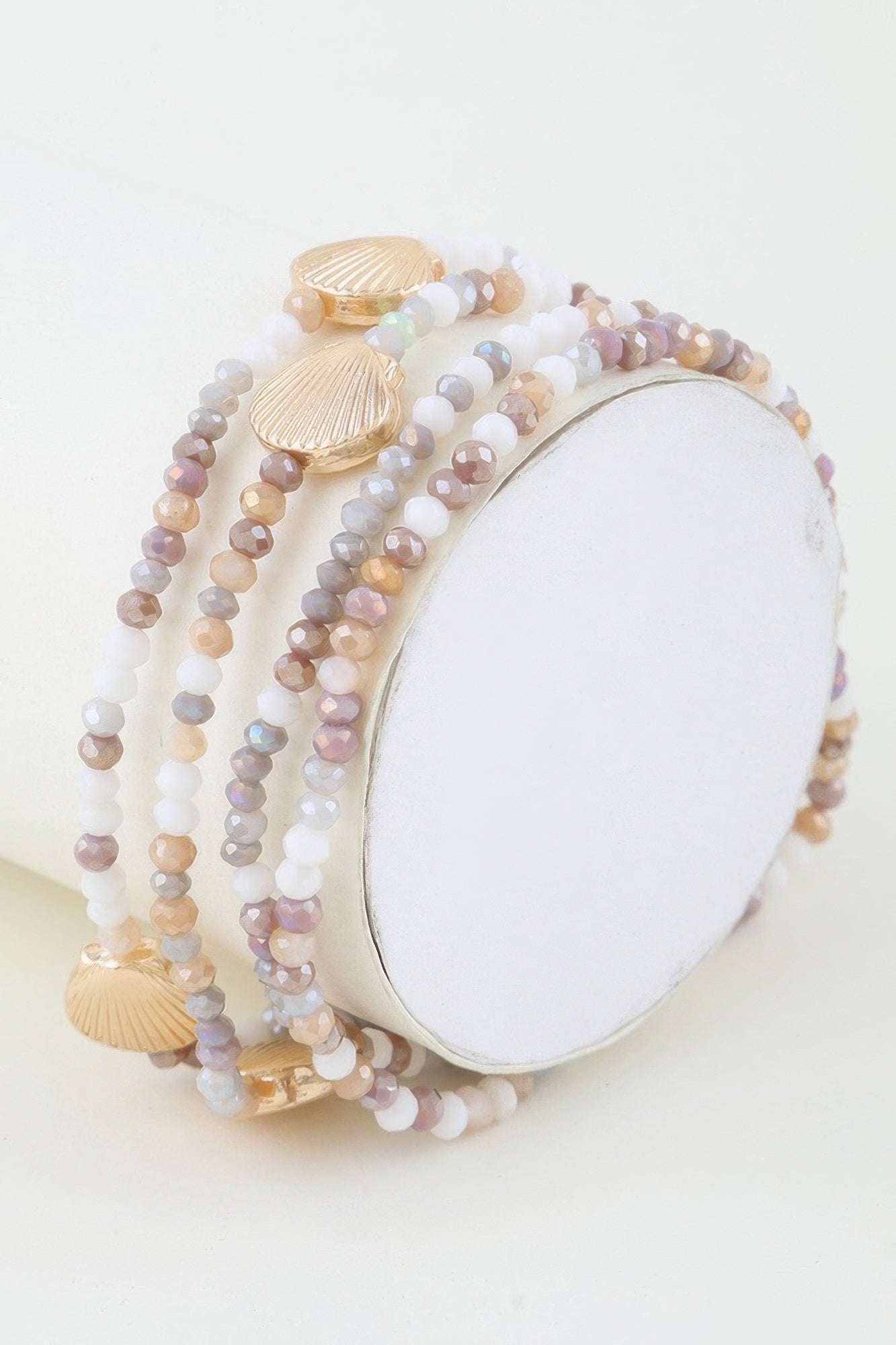Multi Seashell Beaded Bracelet