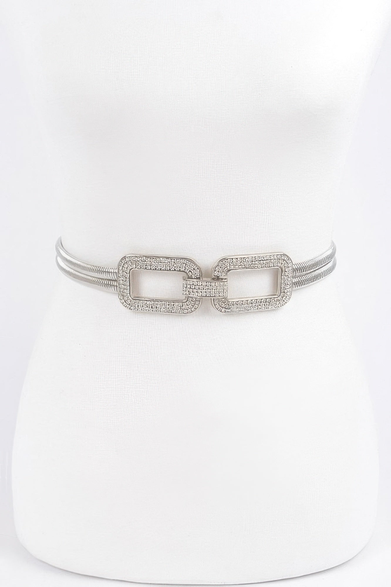 Rhinestone Metal Stretch Belt