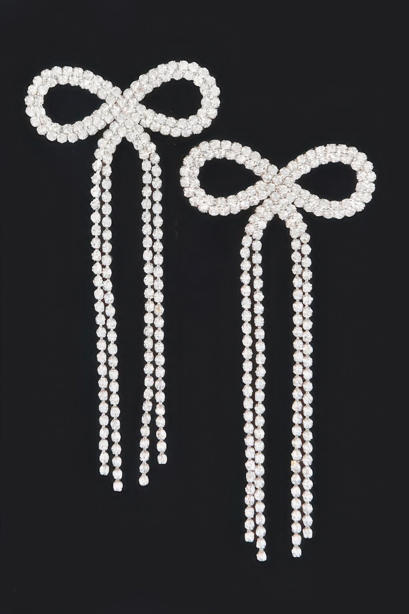 Rhinestone Ribbon Earring