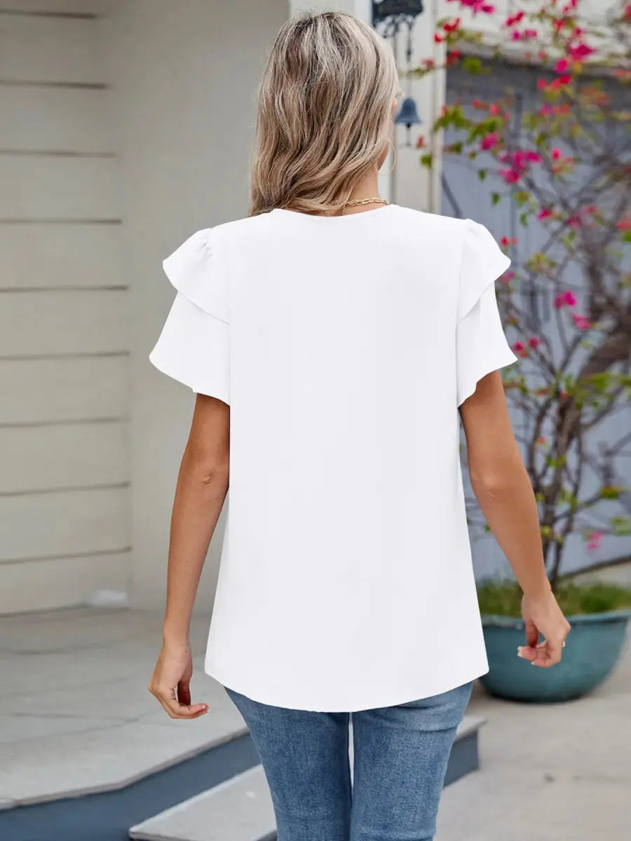 Women's Blouse Blouse - Ruffle Sleeve - Casual & Comfy Top