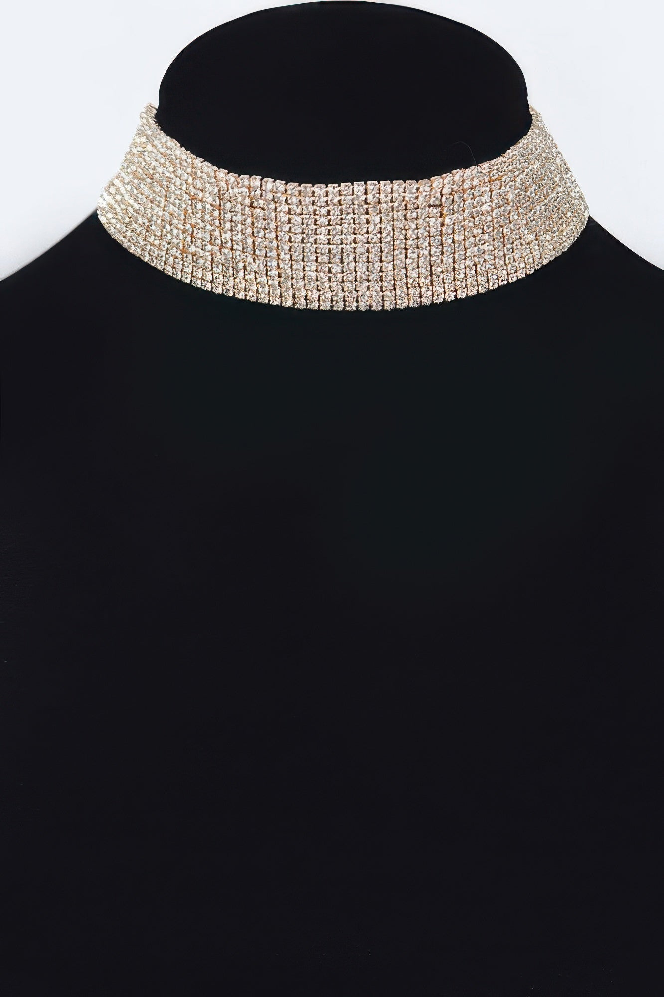 Round Rhinestone Choker Necklace