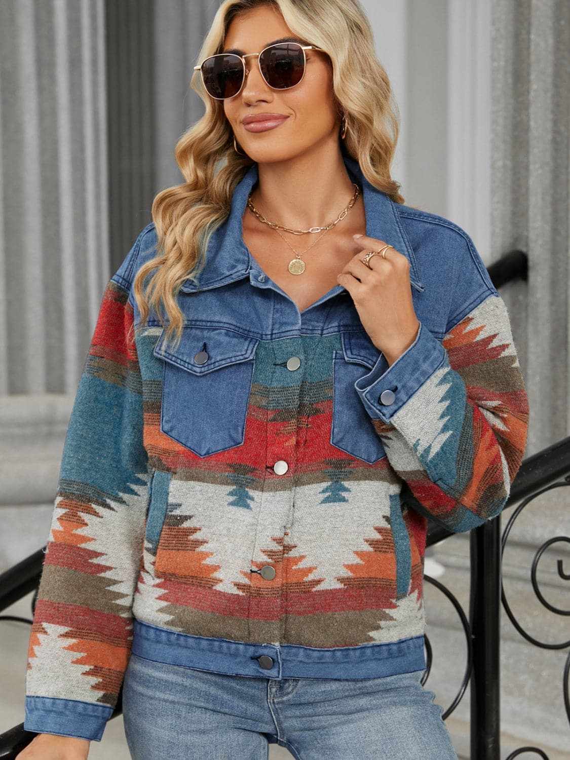 Jackets Trendsi Chic denim jacket with pockets
