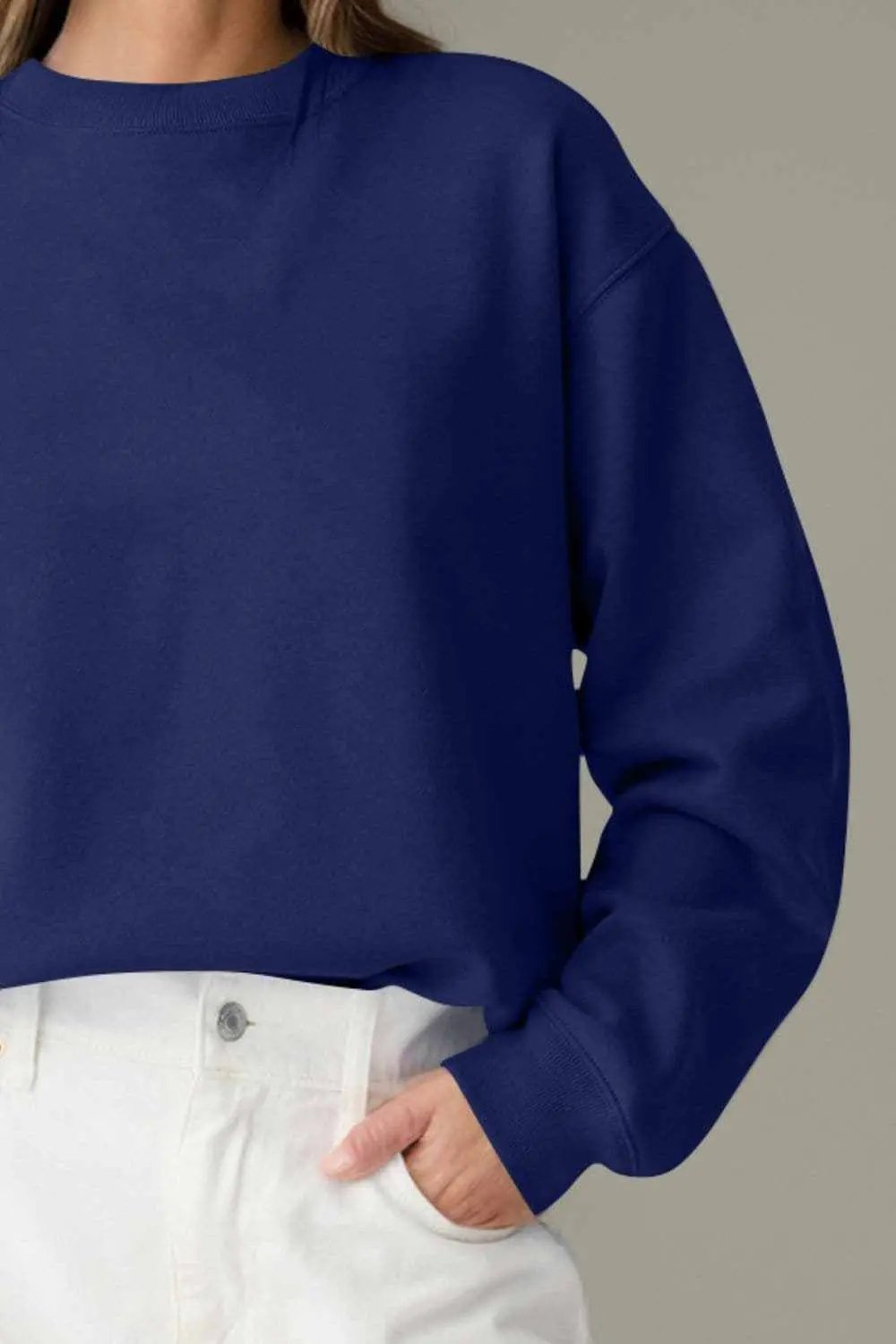 Sweatshirts & Hoodies Trendsi Cozy essentials long sleeve sweatshirt