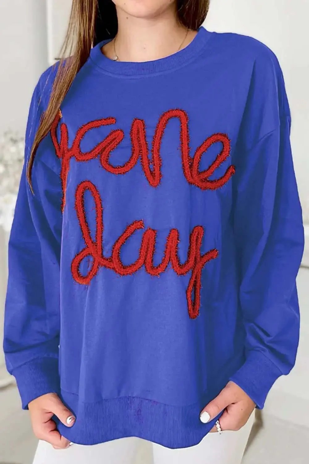 Trendsi Fleece Pullover Sweatshirt — Cozy Long Sleeve Loungewear