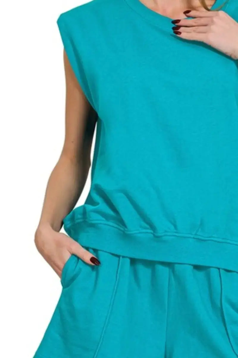 Women's Loungewear Set Loungewear Set - Soft Terry - Sleeveless