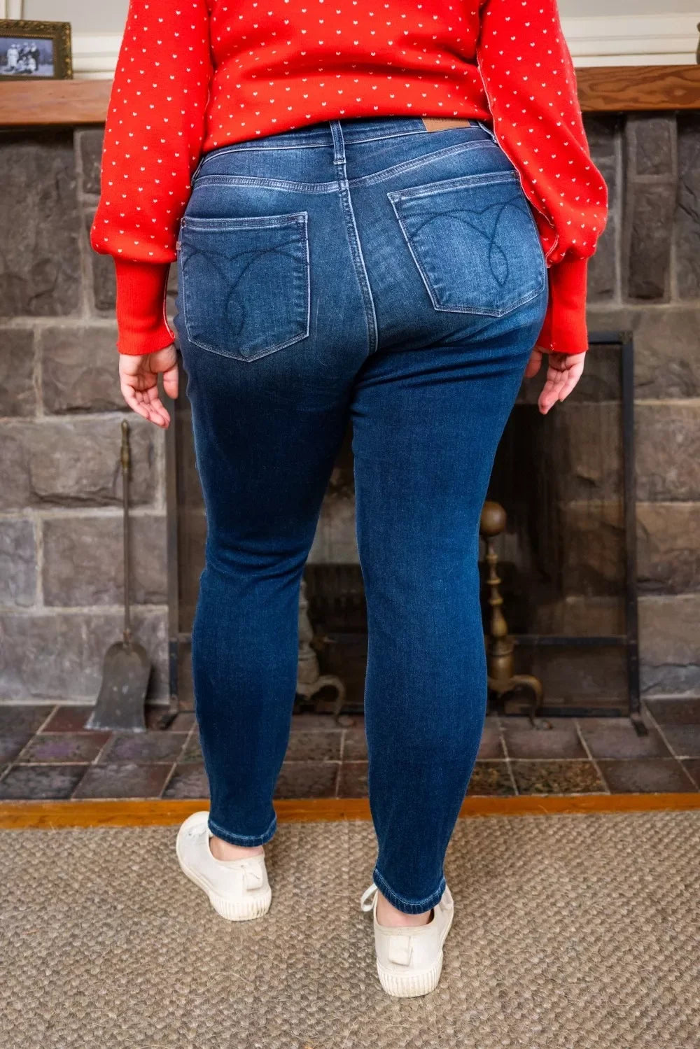Judy Blue Full Size Washed Thermal Skinny Jeans