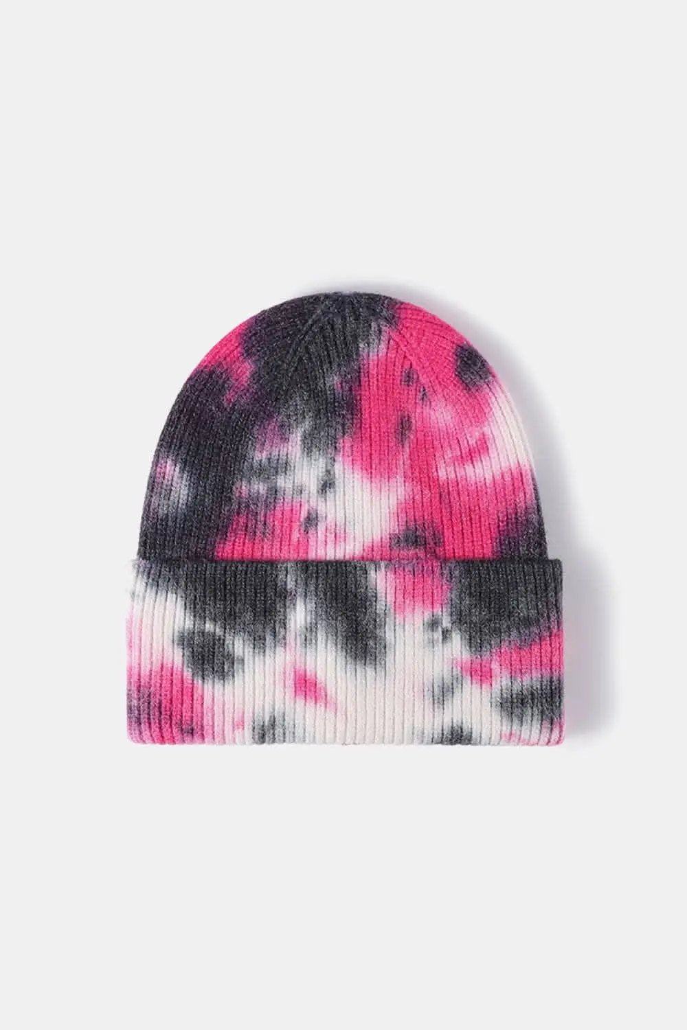 Trendsi Tie-Dye Knit Beanie Hat - Colorful Unisex Winter