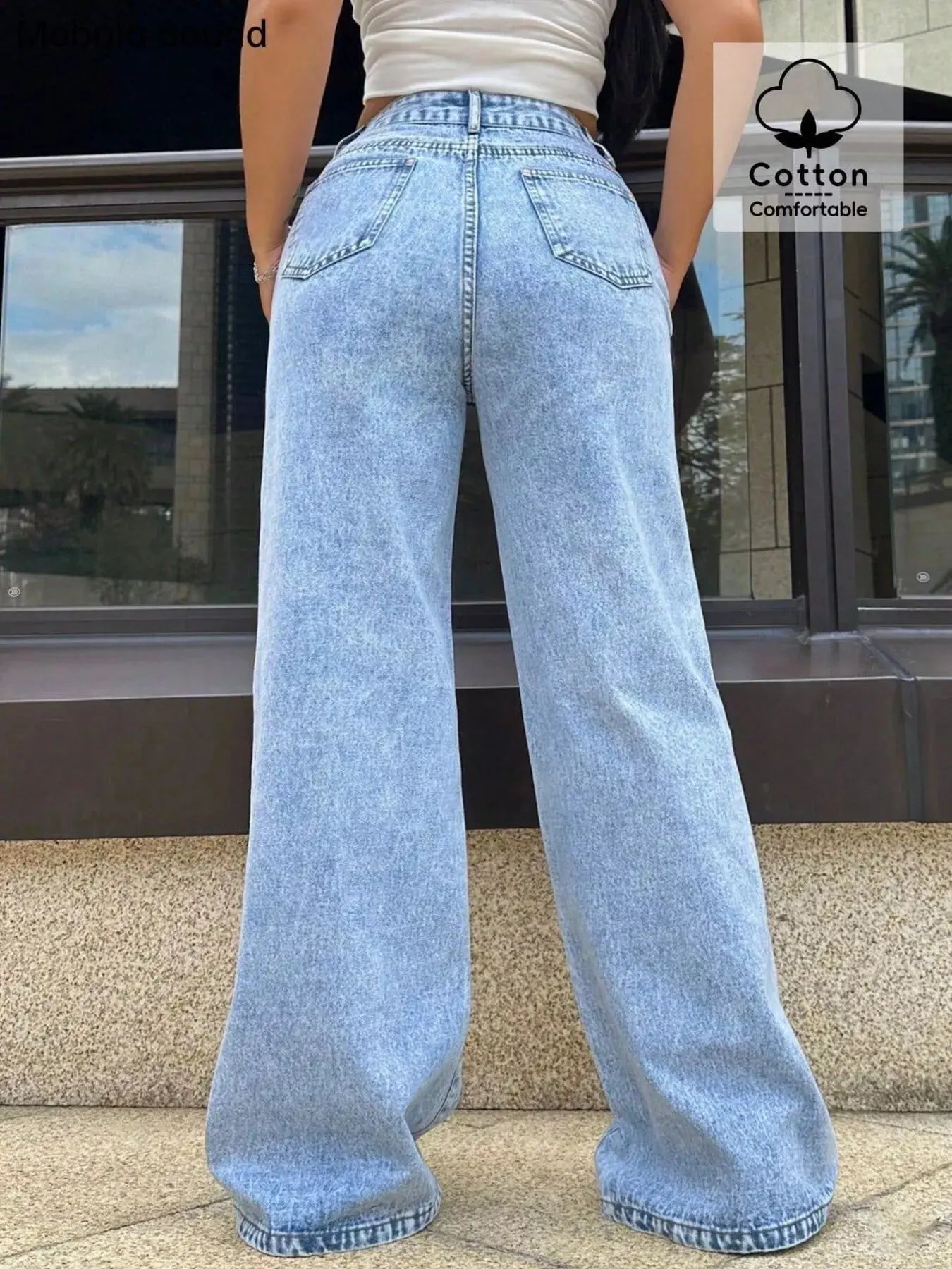 Washed Wide Leg Jeans