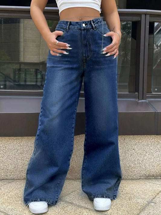 High Waisted Wide Leg Jeans
