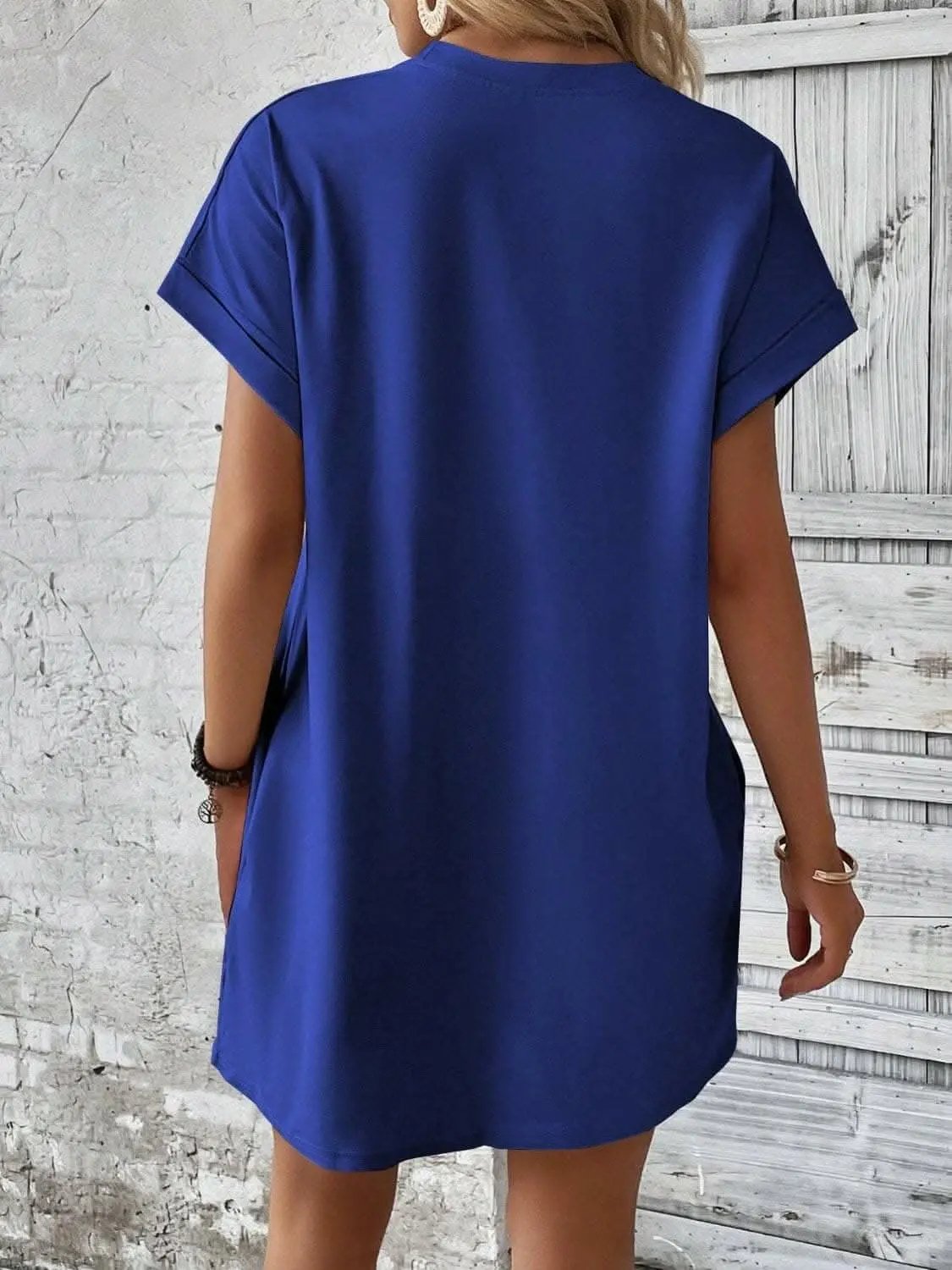 Women's Mini Dress Round Neck by Trendsi | Light Gray