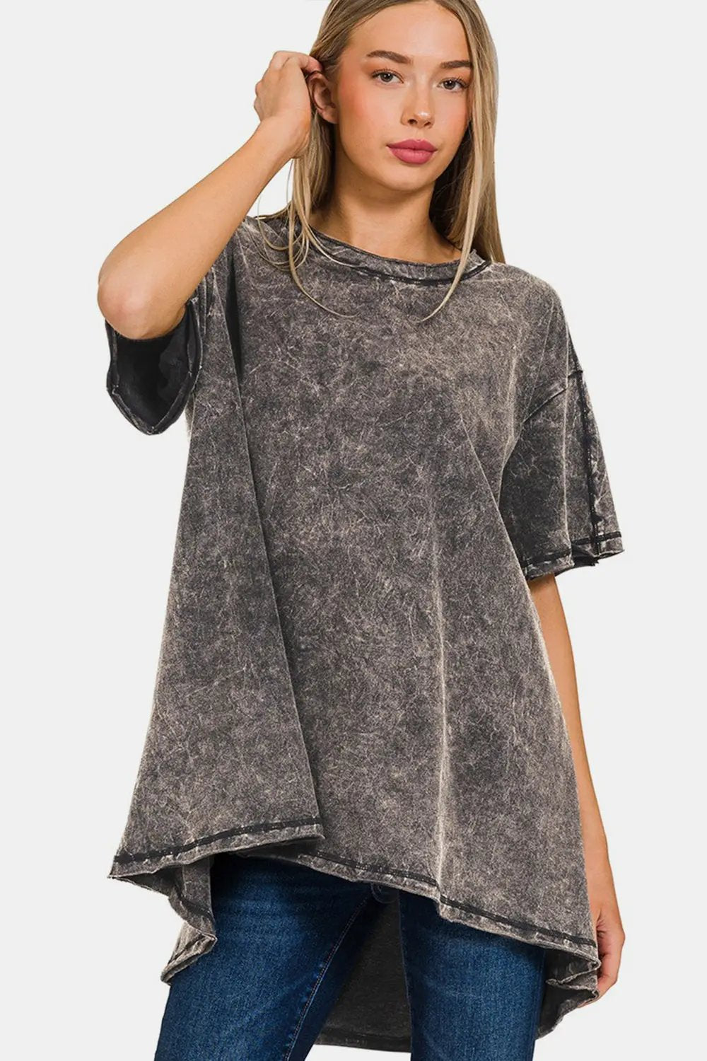 Women's Dropped Shoulder Blouse by Trendsi Zenana