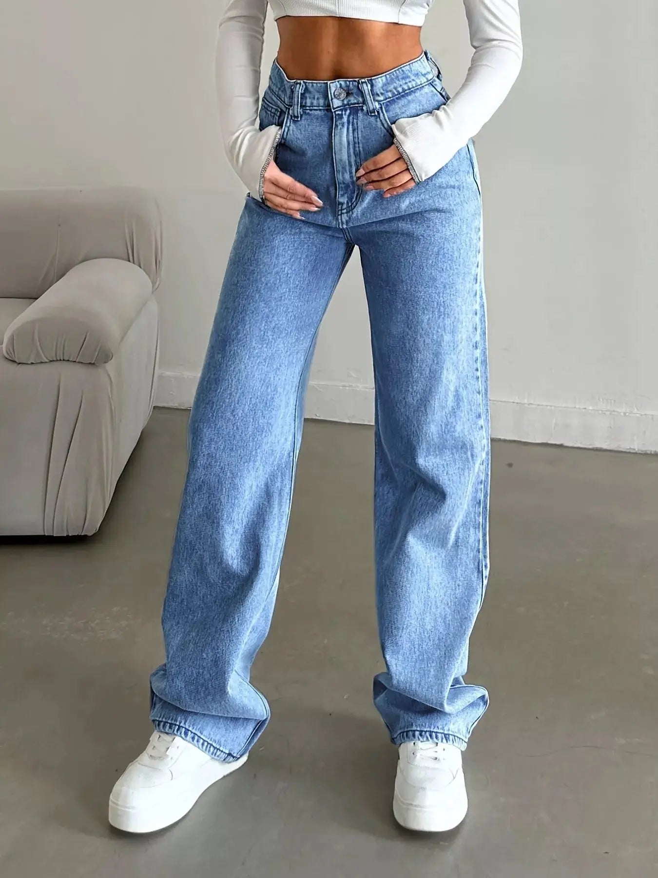 High Waist Wide Leg Jeans