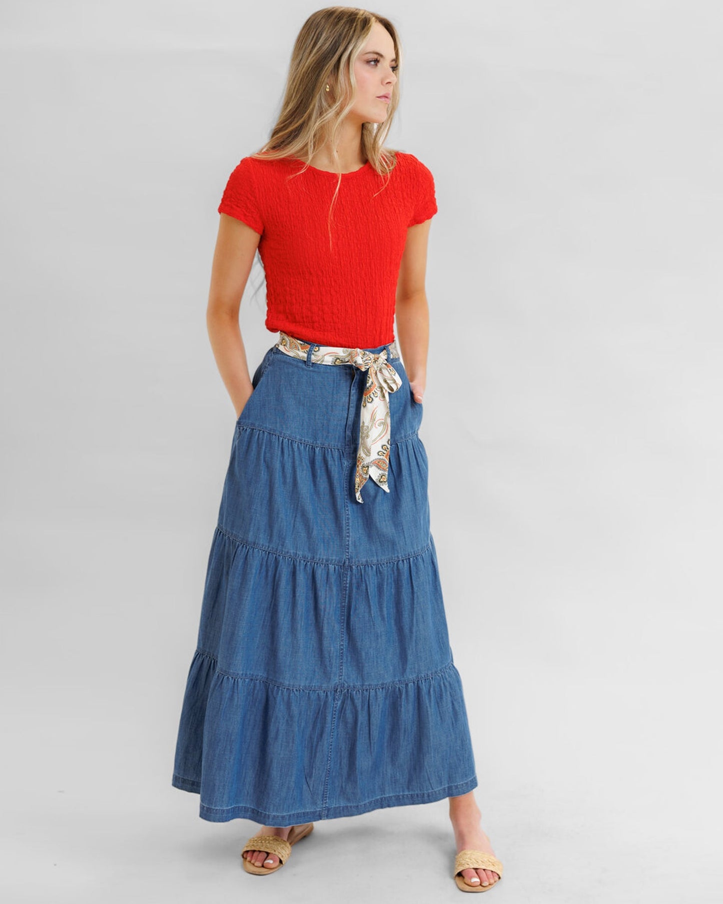 Popcorn Smocked Top